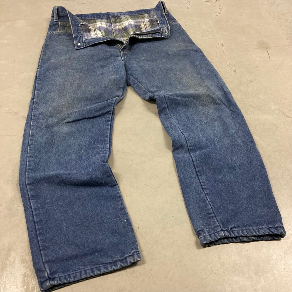 Y2K flannel lined relaxed dickies Jeans 34x29